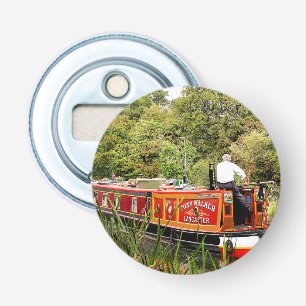 CANAL NARROWBOATS BUTTON FLESOPENER
