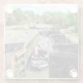 CANAL NARROWBOATS GLAZEN ONDERZETTER (Achterkant)