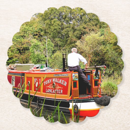 CANAL NARROWBOATS KARTONNEN ONDERZETTERS (Voorkant)
