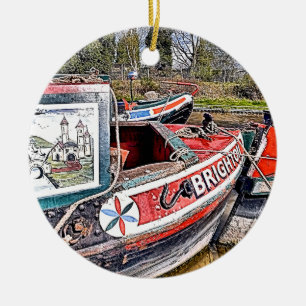 CANAL NARROWBOATS KERAMISCH ORNAMENT