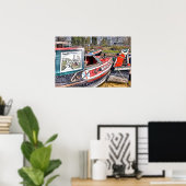 CANAL NARROWBOATS POSTER (Thuiskantoor)