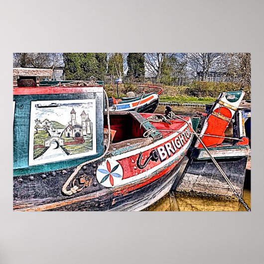 CANAL NARROWBOATS POSTER (Voorkant)