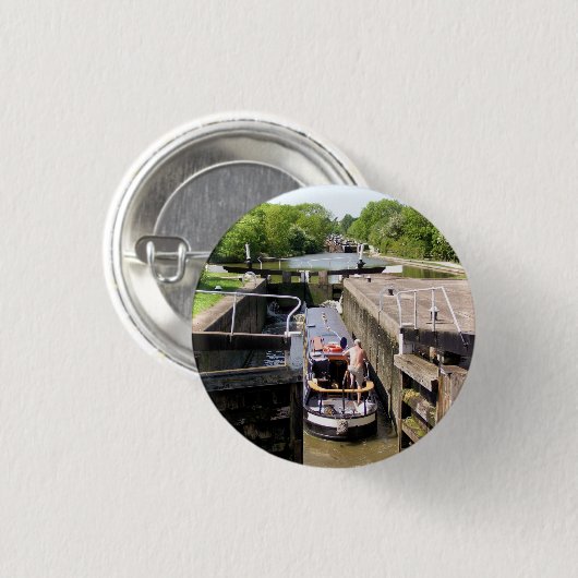 CANAL NARROWBOATS RONDE BUTTON 3,2 CM (Voorkant /achterkant)