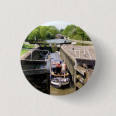 CANAL NARROWBOATS RONDE BUTTON 3,2 CM (Voorkant)