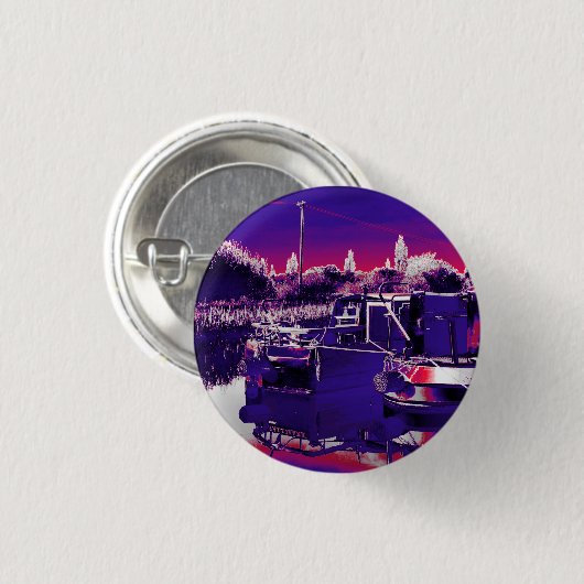 CANAL NARROWBOATS RONDE BUTTON 3,2 CM (Voorkant /achterkant)