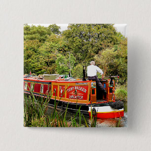 CANAL NARROWBOATS VIERKANTE BUTTON 5,1 CM
