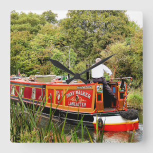 CANAL NARROWBOATS VIERKANTE KLOK
