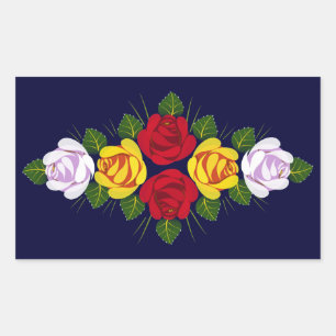 Canal rozen rechthoekige sticker