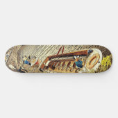 Canal Sail Boat Pathway landschap. Abstracte kunst Persoonlijk Skateboard (Horizontaal)