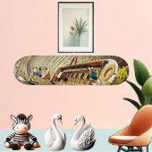 Canal Sail Boat Pathway landschap. Abstracte kunst Persoonlijk Skateboard