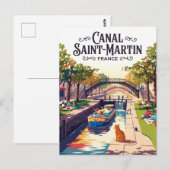 Canal Saint-Martin Frankrijk Briefkaart (Voorkant / Achterkant)
