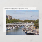 Canal Saint Martin - Parijs Briefkaart (Voorkant / Achterkant)