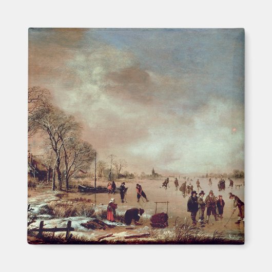 Canal Scene, bevroren Magneet (Voorkant)