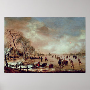 Canal Scene, bevroren Poster