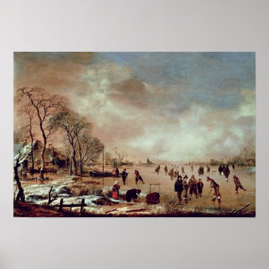 Canal Scene, bevroren Poster (Voorkant)