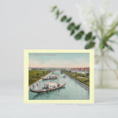 Canal Scene, Vintage van Venetië, Californië Briefkaart (Staand voorkant)