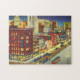 Canal Street in Night, New Orleans, Louisiana Legpuzzel