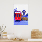 Canal Streetcar Line, Red Cars Poster (Keuken)
