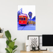 Canal Streetcar Line, Red Cars Poster (Thuiskantoor)