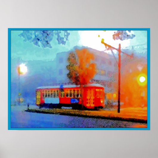 Canal Streetcar, slib in de mist Poster (Voorkant)