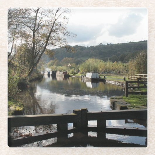 Canal Themed onderzetter Glazen Onderzetter (Voorkant)