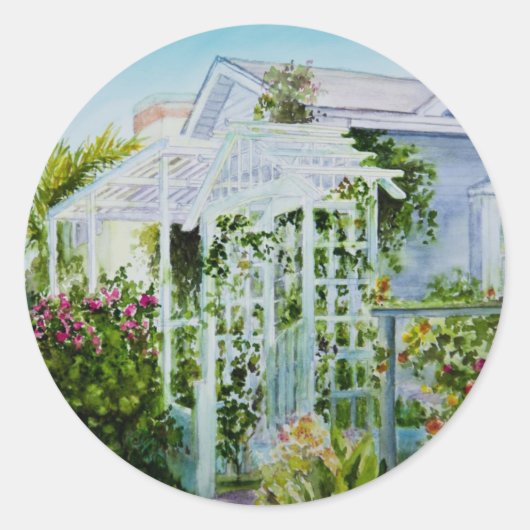 Canal Trellis Ronde Sticker (Voorkant)