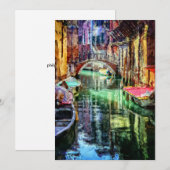 Canal van Venice Italië Feestdagenkaart (Voorkant / Achterkant)