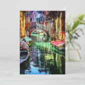 Canal van Venice Italië Feestdagenkaart (Staand voorkant)