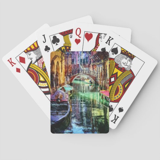 Canal van Venice Italië Pokerkaarten (Achterkant)