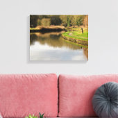 Canal Water Pond Wrapped Canvas Afdruk (Insitu (Woonkamer))