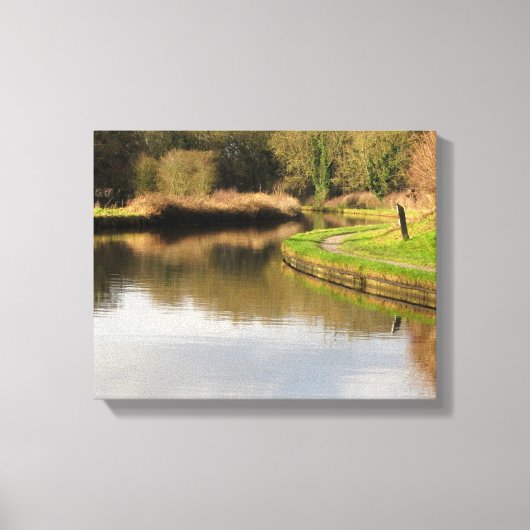 Canal Water Pond Wrapped Canvas Afdruk (Voorkant)