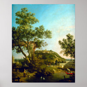 Canaletto English Landscape Capriccio Poster