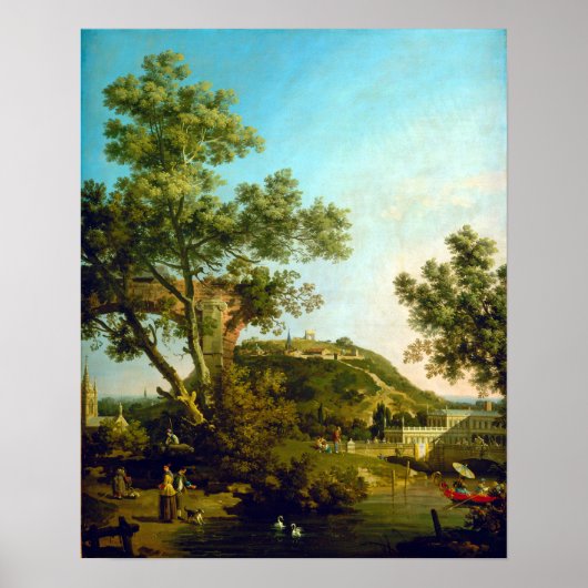 Canaletto English Landscape Capriccio Poster (Voorkant)