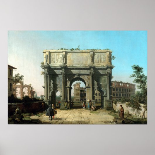 Canaletto Italiaans Uitzicht van de Arch of Consta Poster (Voorkant)