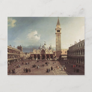 Canaletto- Piazza San Marco met de Basilica Briefkaart