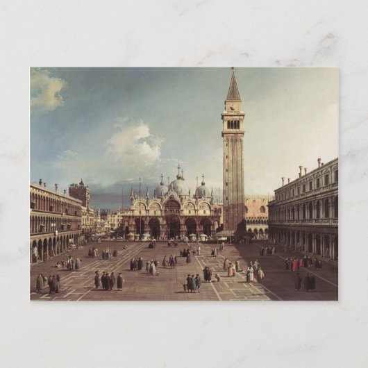 Canaletto- Piazza San Marco met de Basilica Briefkaart (Voorkant)