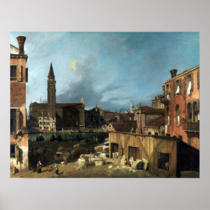 Canaletto The Stonemason's Yard Poster