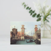 Canaletto- Uitzicht van de ingang van het Arsenal Briefkaart (Staand voorkant)