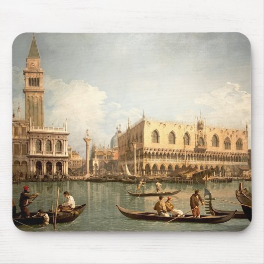 Canaletto - Uitzicht van het bekken van San Marco  Muismat (Voorkant)