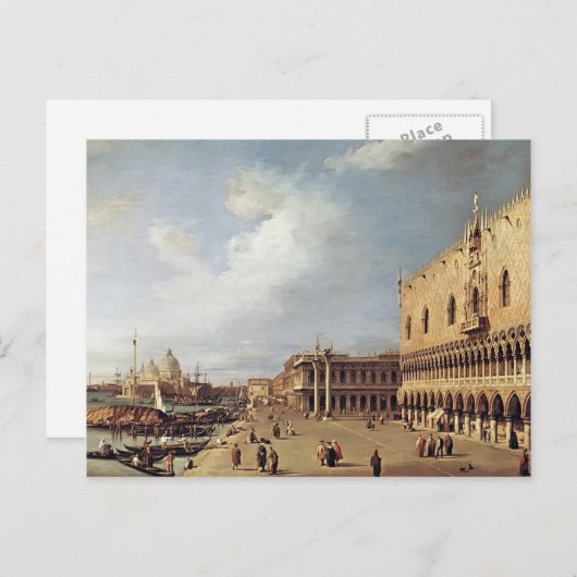 Canaletto- Uitzicht van het Ducal Palace Briefkaart (Voorkant / Achterkant)