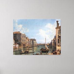 Canaletto Uitzicht van het Grote Kanaal Canvas Afdruk