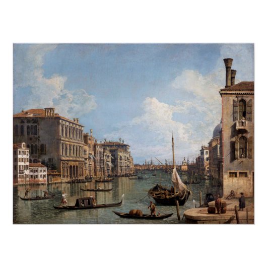 Canaletto Uitzicht van het Grote Kanaal Perfect Poster (Voorkant)