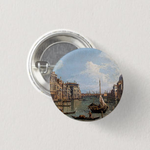 Canaletto Uitzicht van het Grote Kanaal Ronde Button 3,2 Cm