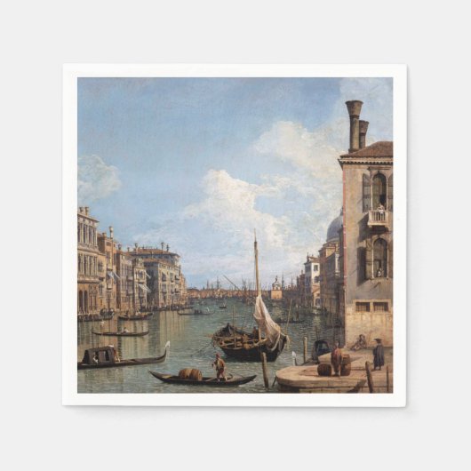 Canaletto Uitzicht van het Grote Kanaal Servet (Voorkant)
