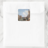 Canaletto Uitzicht van het Grote Kanaal Vierkante Sticker (Tas)