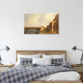 Canaletto | Venetië: Santa Maria della Salute Canvas Afdruk (Insitu (Slaapkamer))