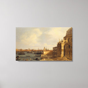 Canaletto Venetië: Santa Maria della Salute Canvas Afdruk
