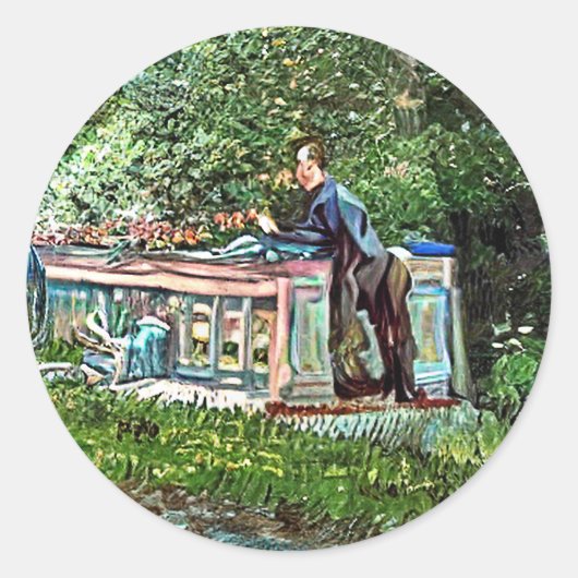 CANALS AND NARROWBOATS RONDE STICKER (Voorkant)