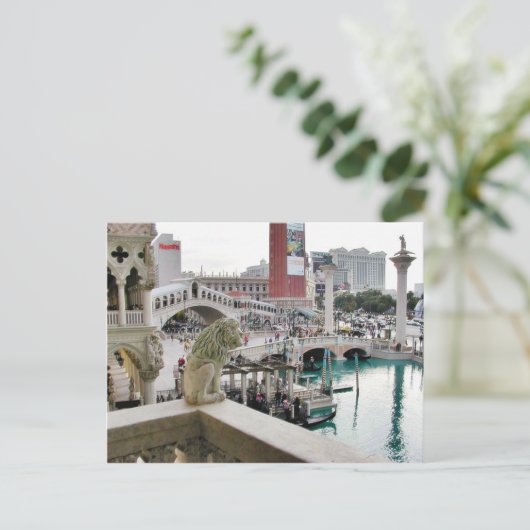 Canals Gondolas Bridges Las Vegas Briefkaart (Staand voorkant)