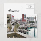 Canals Gondolas Bridges Las Vegas Briefkaart (Voorkant / Achterkant)